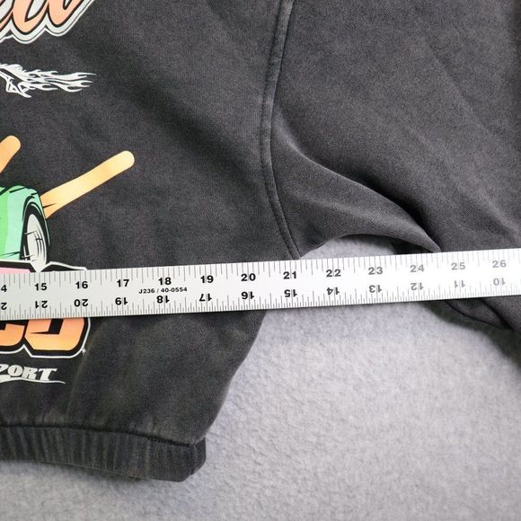 Divided HM Sweatshirt Womens Large Gray Cropped 80s Retro Car Racing Hi Speed - Picture 7 of 14